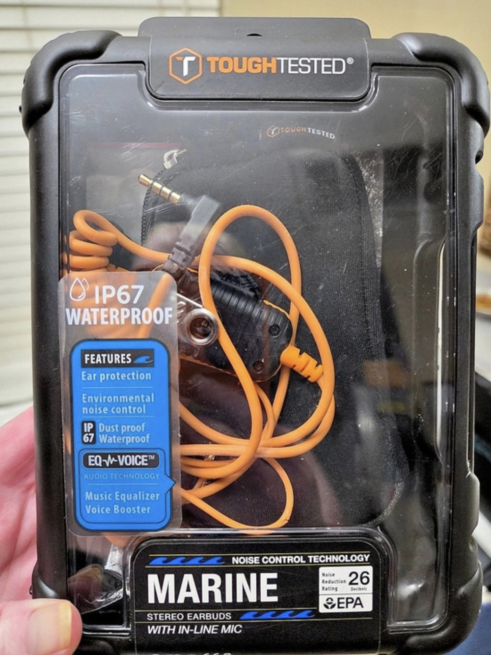 ToughTested Marine Waterproof Earbuds Mic 26dB NRR IP67 TT-HF-MAR Wired NEW